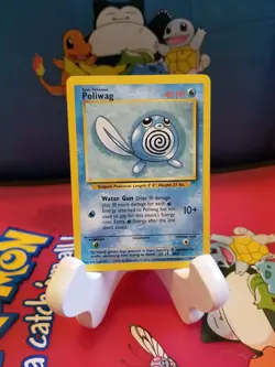 Pokemon TCG Poliwag Base Set 59/102 Regular Unlimited Common - Image 1