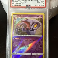 Pokemon Hidden Fates Arbok 27/68 Reverse Foil Gem Mint PSA 10 (pop 46) - Image 1