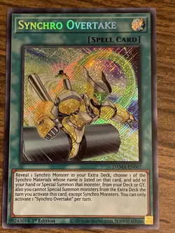 Yugioh Dawn of Majesty Synchro Overtake DAMA-EN067 1st Edition Secret Rare NM - Image 1