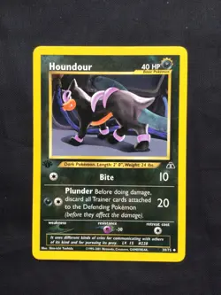Pokemon Cards: 1st Edition Neo Discovery Uncommon: Houndour 39/75 - Image 1