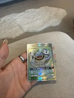 Pokemon TCG Blastoise & Piplup Tag Team GX Holo Card 215/236 - Image 1