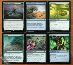 Set of 6 Green Mana Ramp & Fetch Cards *NM* (Magic MTG) Wild Rampant Growth - Image 1