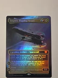 Inspirit, Flagship Vessel (Borderless) Commander: Edge of Eternities 2 Near Mint - Image 1