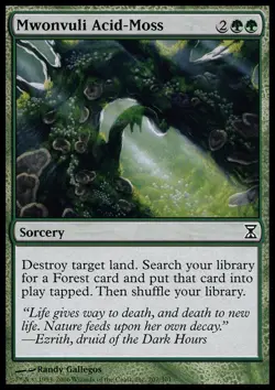 MTG Mwonvuli Acid-Moss - Foil, Time Spiral, Heavily Played, English - Image 1