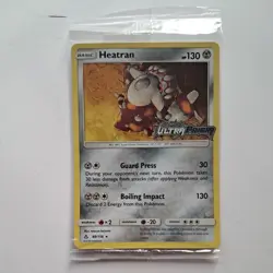 SEALED Heatran 88/156 - Stamped Promo Ultra Prism Rare holo pokemon card SM - Image 1