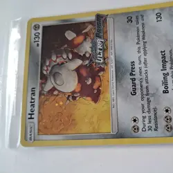 SEALED Heatran 88/156 - Stamped Promo Ultra Prism Rare holo pokemon card SM - Image 2