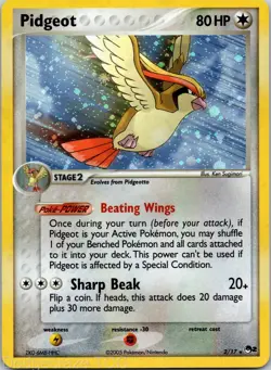 Pidgeot 2/17 Rare POP Series 2 Pokemon NM - Image 1