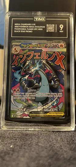 Pokemon TCG Phantasmal Flames Mega Charizard x EX UPC- Promo- TAG 9- Graded - Image 3