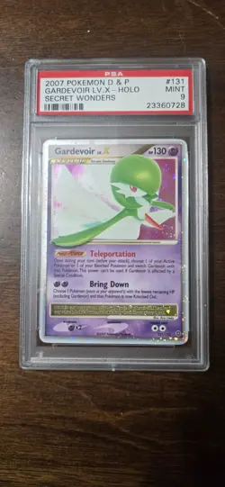 2007 Pokemon Card Gardevoir LV.X Ultra Rare Holo 131/132 Secret Wonders PSA 9 - Image 1
