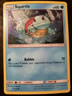 Squirtle 33/214 Holo Promo - Sun & Moon Unbroken Bonds - Pokemon TCG 2019 - Image 1