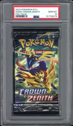 PSA 10 2023 Pokemon Sword and Shield Crown Zenith Foil Pack - Image 1