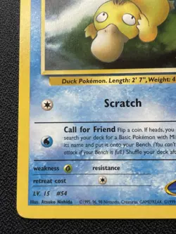 Pokemon Mistys Psyduck 54/132 W Gold Stamp Promo Gym Heroes Uncommon MP / DMG - Image 5