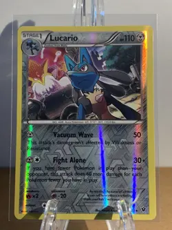 Pokemon TCG Lucario Fates Collide 63/124 Reverse Holo Rare - Image 1
