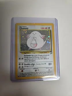 Pokemon Chansey 3/130 Base Set 2 Holo Rare TCG MP - Image 1