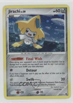 Jirachi Holo Pokemon Platinum Rising Rivals #7 2009 - Image 1
