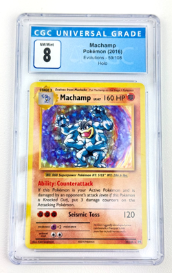 Machamp 59/108 Evolutions Holo CGC 8 NM/Mint 2016 - Image 1