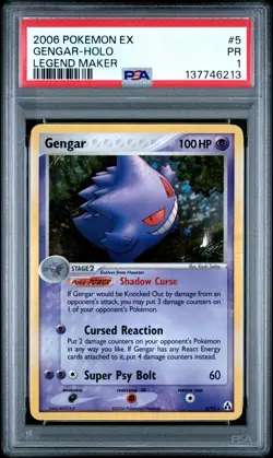 2006 POKEMON EX LEGEND MAKER #5 GENGAR-HOLO PSA 1 - Image 1