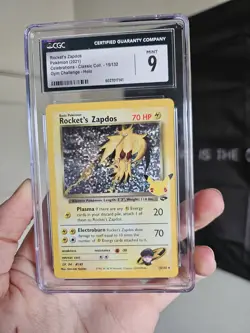 CGC 9 MINT Rocket's Zapdos 15/132 Celebrations Classic Collection Pokemon 2021 - Image 1