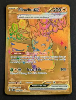 Pikachu ex 179/131 Prismatic Evolutions Hyper Rare Pokemon TCG LP - Image 1