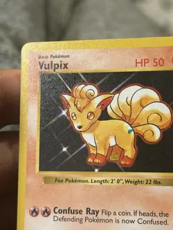 1999 Pokemon VULPIX Base Set SHADOWLESS BLUE DOT ERROR Misprint 68/102 LP TCG - Image 3