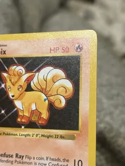 1999 Pokemon VULPIX Base Set SHADOWLESS BLUE DOT ERROR Misprint 68/102 LP TCG - Image 4