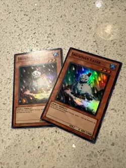 2x Yugioh! Snowman Eater. TU05-EN003. Super Rare. near mint condition - Image 1
