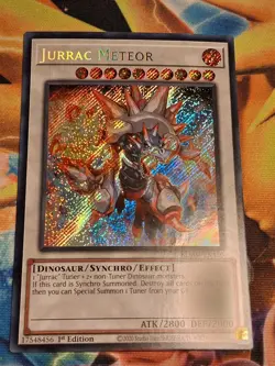 1st ed Jurrac Meteor BLMM-EN150 Secret Rare Yugioh Card Near Mint - Image 1