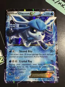 Glaceon EX 20/124, Holo, XY Fates Collide, Pokemon TCG, Ultra Rare, 2016, NM - Image 1