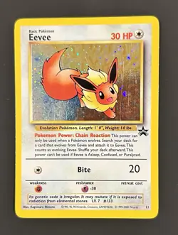 Pokemon TCG Eevee #11 Black Star Holo Promo - Image 1