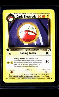 2000 Pokemon TR Team Rocket 1st First Edition #34 Vintage Dark Electrode WOTC LP - Image 1