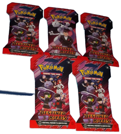 POKEMON TCG: (5) DESTINED RIVALS BLISTER SLEEVE BOOSTER PACKS NISP - Image 2
