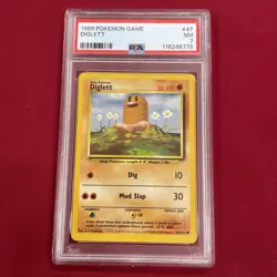 Graded PSA 7 1999 Pokemon Game Diglett #47 NM - Image 1