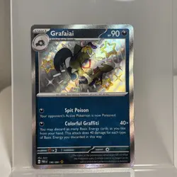 Pokemon TCG Grafaiai Scarlet & Violet Paldean Fates Holo Shiny Rare 190/091 NM - Image 1