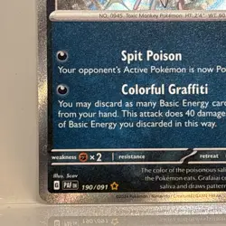 Pokemon TCG Grafaiai Scarlet & Violet Paldean Fates Holo Shiny Rare 190/091 NM - Image 4