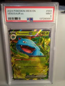 2023 Pokemon New En Venusaur Ex #003/165 Psa 9 - Image 1