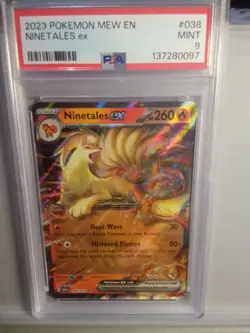 2023 Pokemon Mew En Ninetales #38/165 Psa 9 Double Rare Holo - Image 1