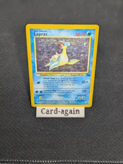 Pokemon TCG Lapras Fossil Holo Unlimited Rare Card 10/62 - MP - Image 1