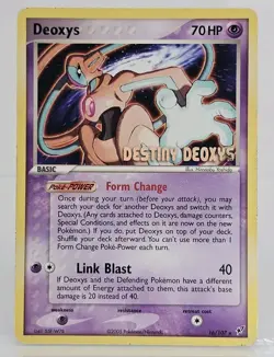 Deoxys DESTINY DEOXYS 16/107 Rare Non-Holo Pokemon Card NM/MP - Image 1