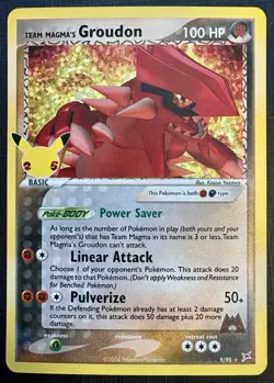 Pokemon TCG: 2004 Team Magma's Groudon 9/95- RARE HOLO- Vintage Pokemon Card - Image 1