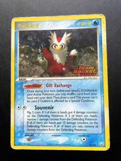 Delibird 21/109 Reverse Holo EX Team Rocket Returns Pokemon Card - Played - Image 1