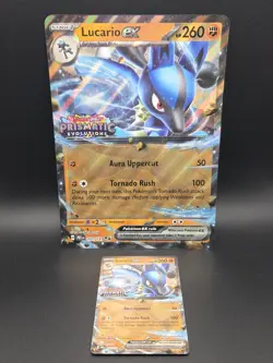 Pokemon Jumbo Lucario ex 051/131 Prismatic Evolutions Stamped NM Oversized Card - Image 1
