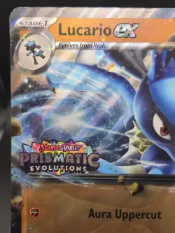 Pokemon Jumbo Lucario ex 051/131 Prismatic Evolutions Stamped NM Oversized Card - Image 3