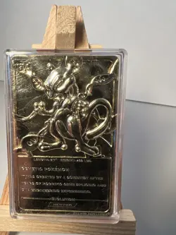Pokemon 23K Gold Plated Mewtwo Trading Card 1999 Burger King Limited Edition - Image 3