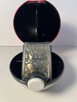 Pokemon 1999 Burger King 23K Gold Plated Card Togepi With Pokeball Case And COA - Image 1