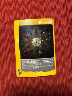 Rainbow Energy Pokemon vs Holo Swirl NM Vintage TCG Japanese VS - Image 1