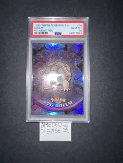 PSA 10 POKEMON TOPPS GOLEM #76 RAINBOW FOIL ENGLISH 1999 - Image 2