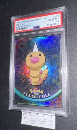 PSA 10 POKEMON TOPPS WEEDLE #13 RAINBOW FOIL ENGLISH 1999 - Image 4