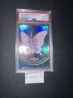 PSA 10 POKEMON TOPPS VENOMOTH #49 RAINBOW FOIL ENGLISH 1999 POP 1 IN THE WORLD! - Image 3