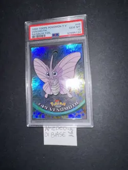 PSA 10 POKEMON TOPPS VENOMOTH #49 RAINBOW FOIL ENGLISH 1999 POP 1 IN THE WORLD! - Image 4