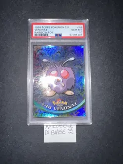 PSA 10 POKEMON TOPPS VENONAT #48 RAINBOW FOIL ENGLISH 1999 POP 1 IN THE WORLD! - Image 2